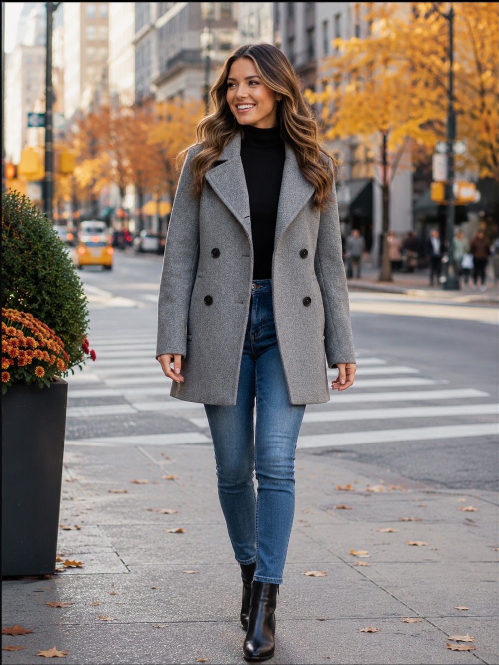 NWT RD Style x Stitch Fix Women’s Pea Coat Fall Winter Warm Classic Preppy‎